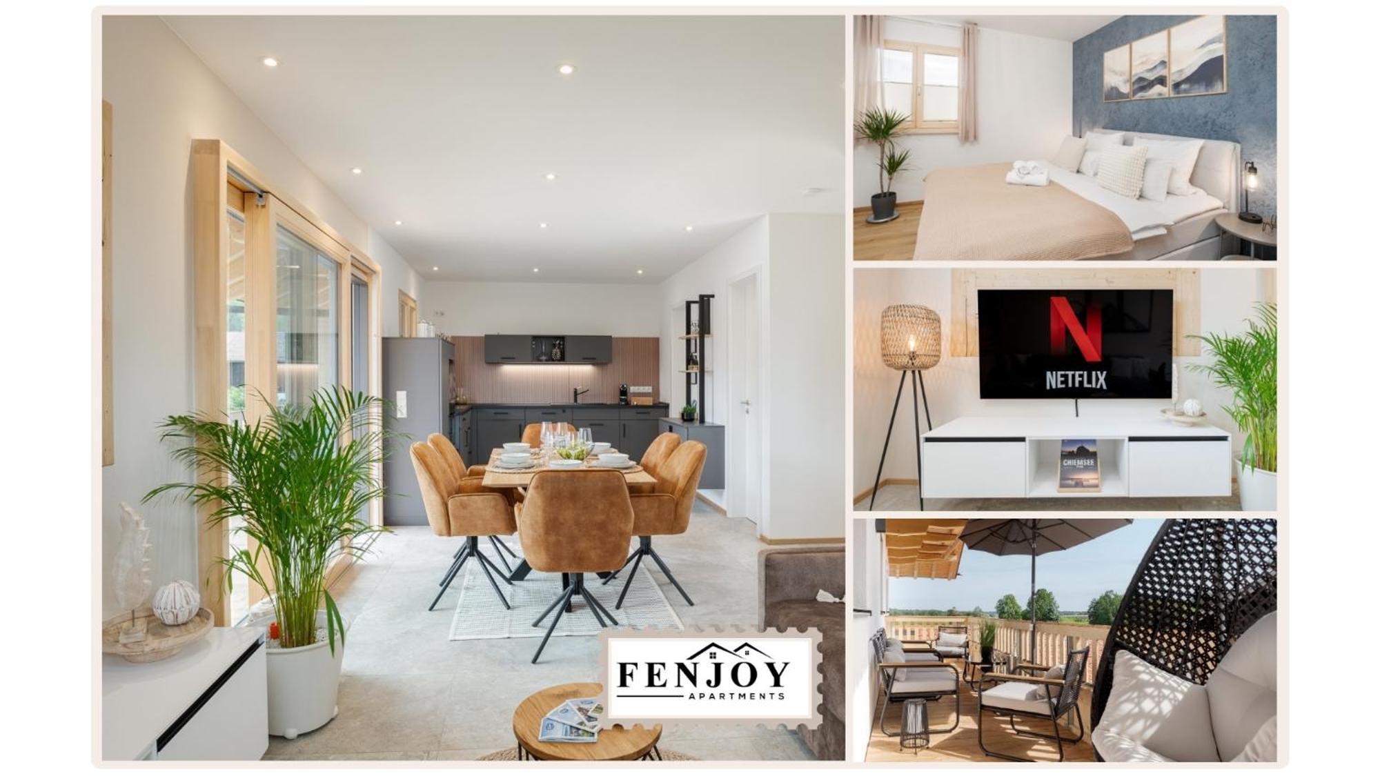 Fenjoy: Ferienapartment In Neubau / Balkon / Bbq Bernau am Chiemsee Εξωτερικό φωτογραφία